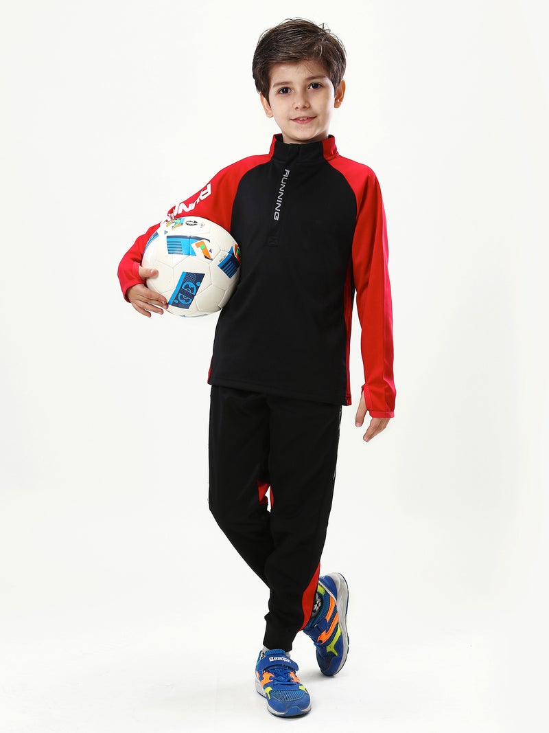 [Changfei Factory Store] New Half Zipper Long Sleeve Running Sports Jacket Men'S Children'S Football Training Clothes Suit - Image 5
